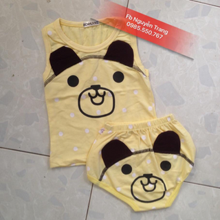 Bộ chíp vải cotton cho bé