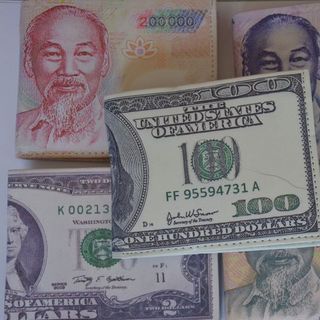 Ví in hình tiền các loại