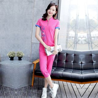 Bộ lửng thể thao cô gái phối dây kéo xanh đen sành điệu