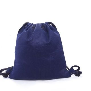 Túi dây rút vải jean in chữ - có lót bên trong chống thấm nước - t008