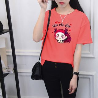 Áo thun nữ ép nhiệt ép theo yêu cầu ms86