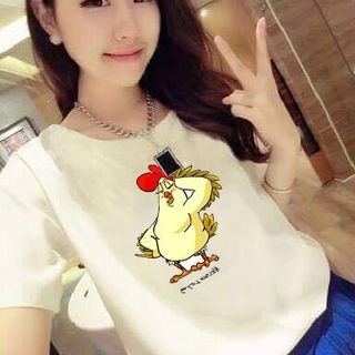 Áo thun ép nhiệtép theo yêu cầu ms86