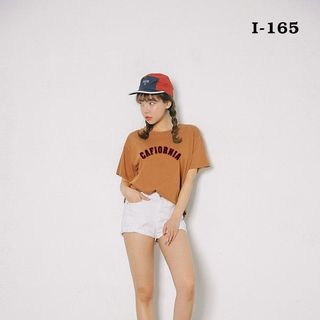 I-164 áo thun tay lỡ form rộng cafiornia