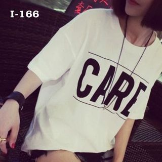 I-166 áo thun tay lỡ form rộng care