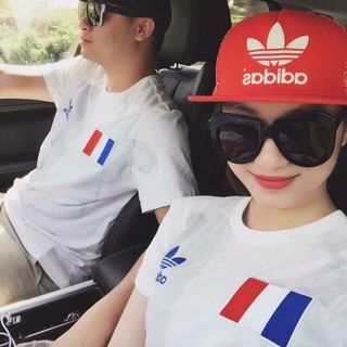 I177 áo thun đôi tình nhân tay ngắn họa tiết