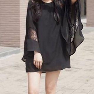 Hg-742 đầm voan phối ren