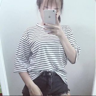 Áo thun sọc tay lỡ