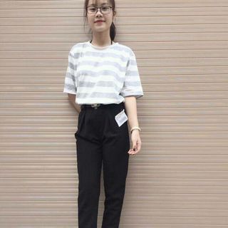 Áo crop top from rộng