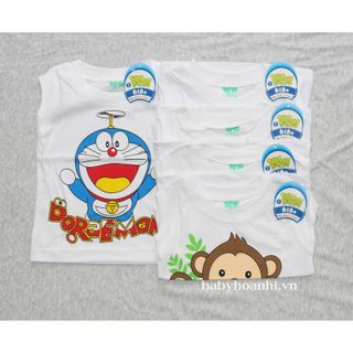Áo sát nách trắng in