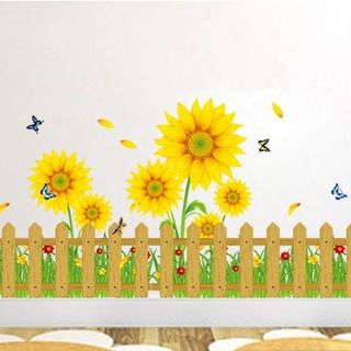 Decal chân tường hoa hướng dương