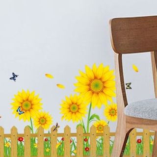 Decal chân tường hoa hướng dương