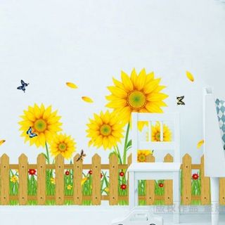 Decal chân tường hoa hướng dương