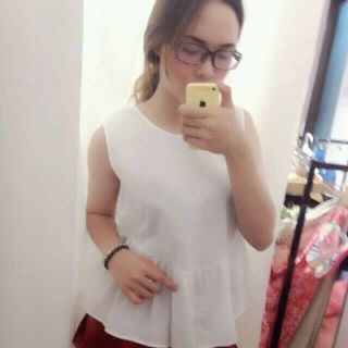 Áo croptop phối bèo xéo