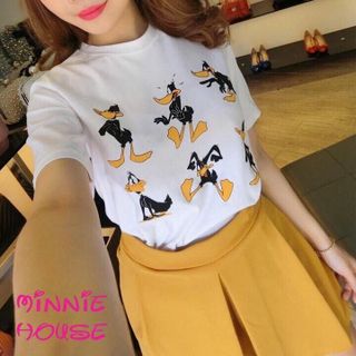 Set áo thun vịt quần giả váy