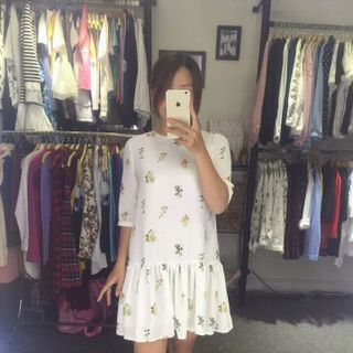 Váy lụa đuôi cá hoa nhí