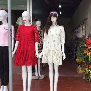 Váy lụa đuôi cá hoa nhí