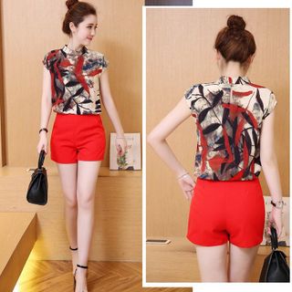 Sét áo phối quần short cá tính ttms806 giá sỉ