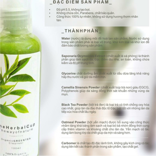 Sữa rửa mặt trà xanh theherbalcup