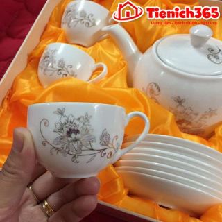 Bộ ấm chén trà ceramics korea