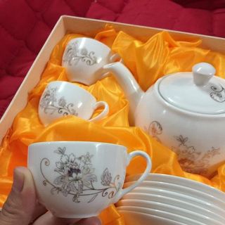 Bộ ấm chén trà ceramics korea