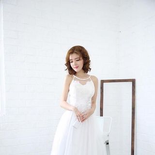 Đầm maxi dạ hội hay đi biển cổ yếm