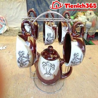 Bộ bình tách trà coffee set bằng gốm sứ giá sỉ