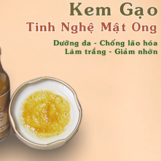 Kem gạo tinh nghệ mật ong