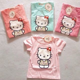 Áo cộc tay bé gái in hình
