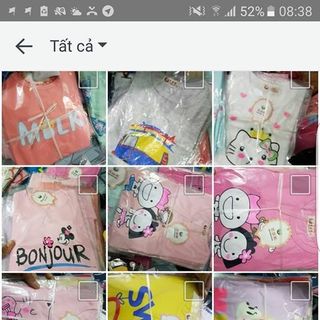 Áo cộc tay bé gái in hình