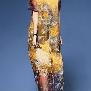 đầm suông lụa quý phái d0359