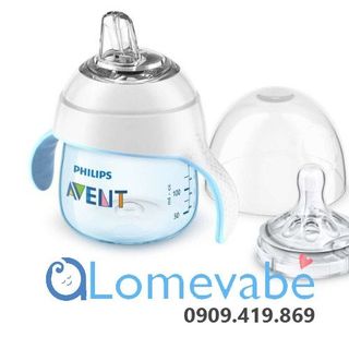 Bình tập uống avent 2 giai đoạn 2 in 1 - xanh - scf251/01