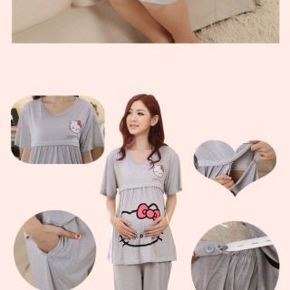 Bộ đồ bầu kết hợp cho con bú nx548