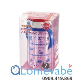 Cốc ống hút xanh hải quân200ml richell nhật bản