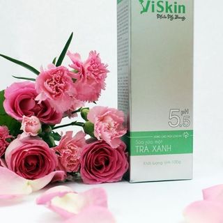 sữa rửa mặt trà xanh - viskin green tea gel cleanser
