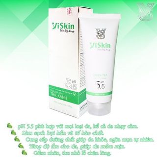 sữa rửa mặt trà xanh - viskin green tea gel cleanser