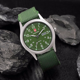 Đồng hồ dây vải swiss army 2 lịch al82