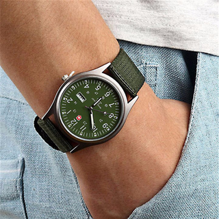 Đồng hồ dây vải swiss army 2 lịch al82