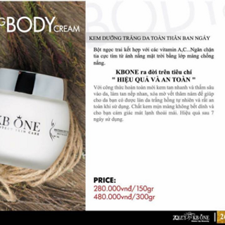 Kbone body dưỡng trắng cơ thể 150g
