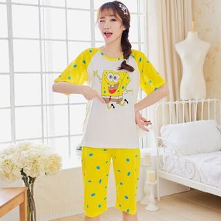 Đồ bộ tay con cartoon 4 chiều phô mai