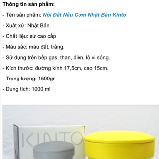 Gia dụng nhật bản nồi gốm kinto siêu tiện ích