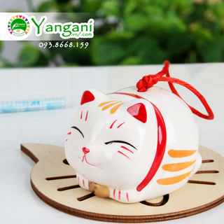 Chuông gió mèo neko nằm