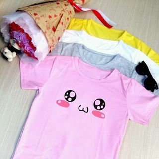 Áo thun in hình mặt cười hoạt hình siêu đáng yêu