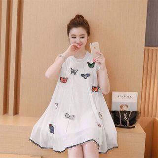 Đầm chiffon kết bướm mua tại hh chuyên thời trang giá sỉ