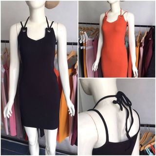 D0313 - đầm sát nách 2 dây khoen