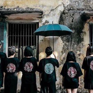 Áo thun oversize họa tiết rồng phượng