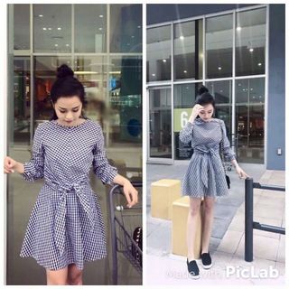 Đầm caro chuẩn zara