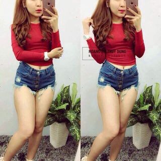 Croptop tay dài