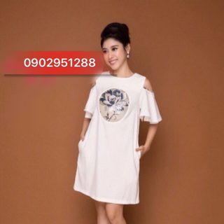 Đầm chữ a khoét vai cực đẹp đủ mầu đủ luôn nha