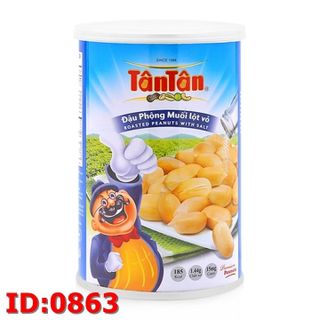 Đậu phộng muối lột vỏ tân tân lon 125g
