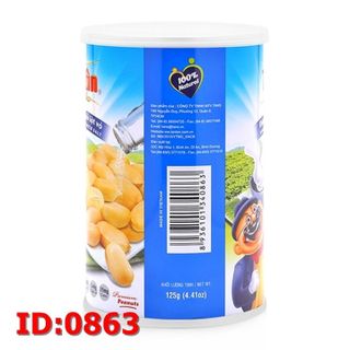 Đậu phộng muối lột vỏ tân tân lon 125g